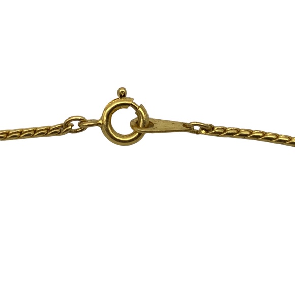 40” 1990s Floral Charm Lariat Gold Plated Long Necklace - Picture 6 of 9